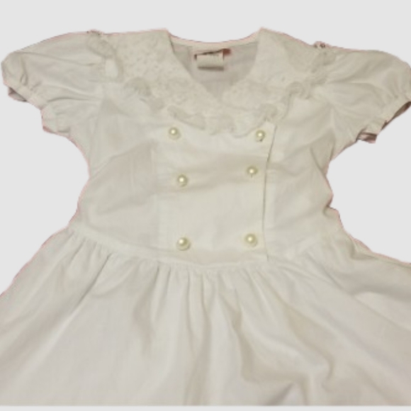 EUC VINTAGE Designer White Dress with Lace - Picture 2 of 16